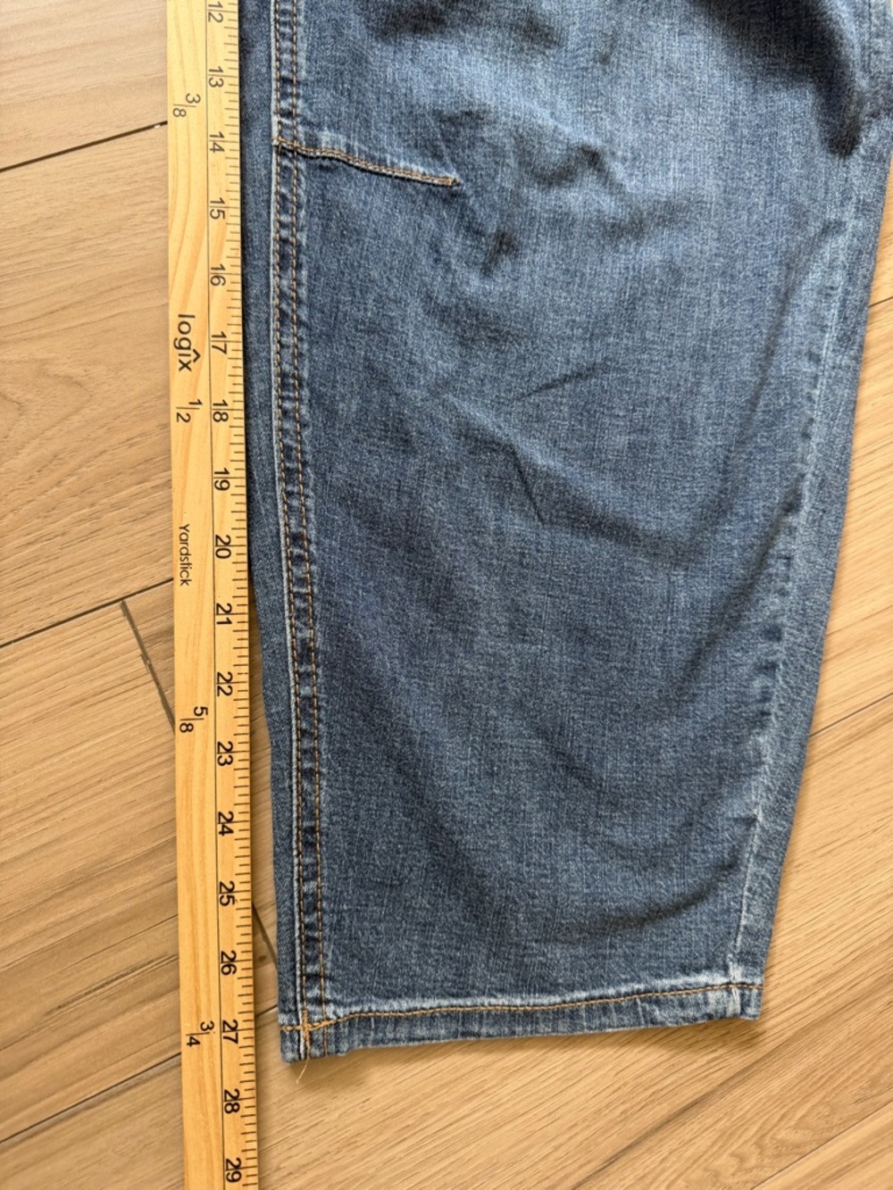 Maurice’s Mid Rise Pull On Super Stretch Barrel Drawstring Denim Jeans Medium - Picture 8 of 8